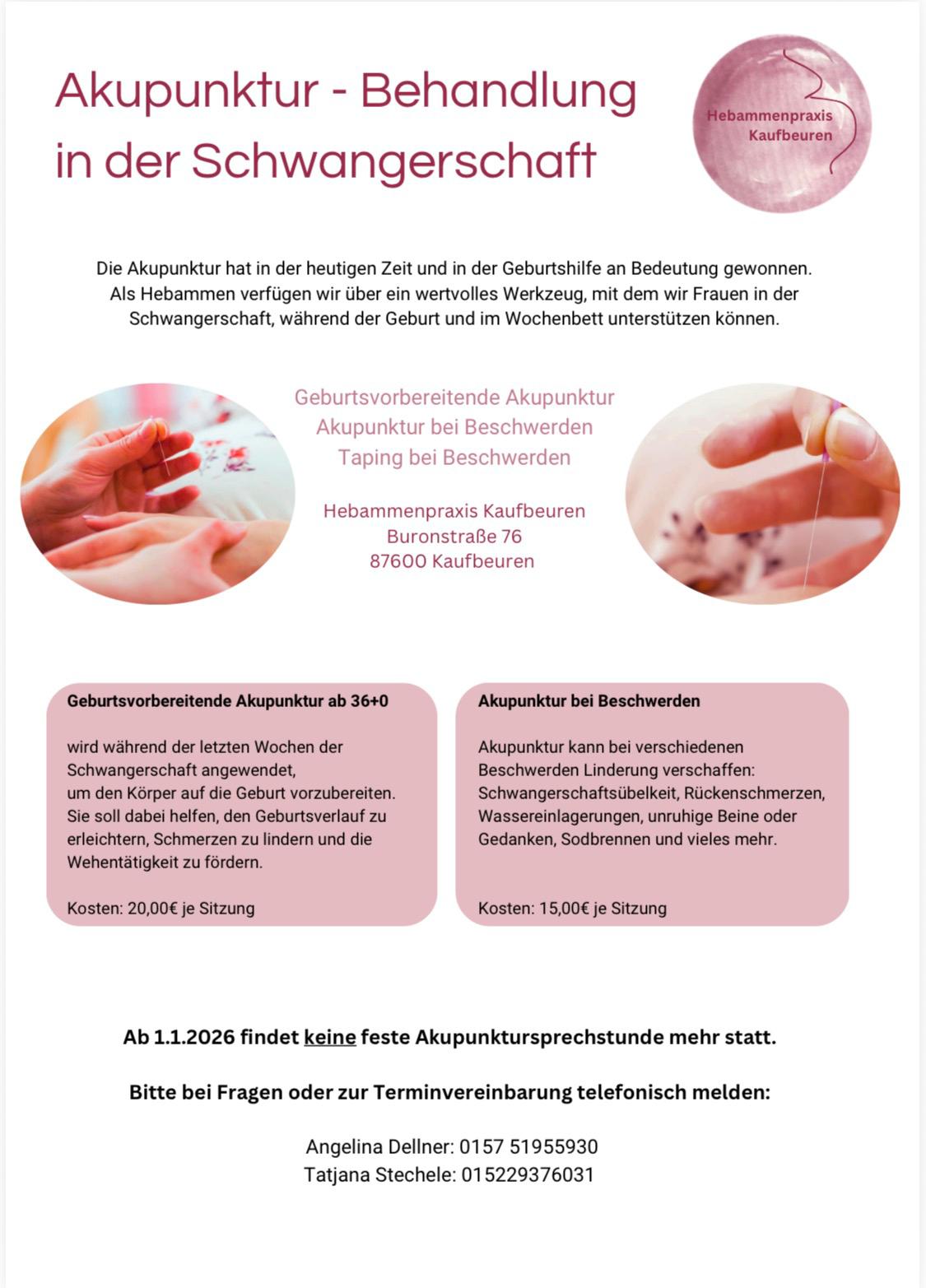 Akupunktursprechstunde